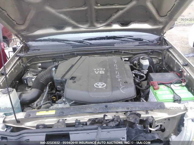 3TMJU62N37M049141 - 2007 TOYOTA TACOMA DOUBLE CAB PRERUNNER GOLD photo 10