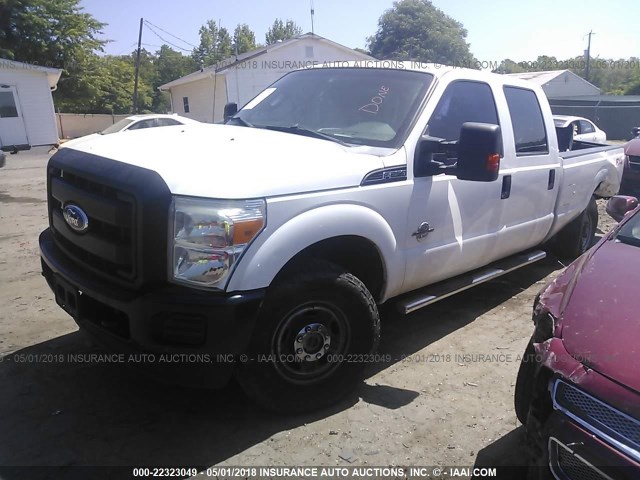 1FT7W2BT8BED03632 - 2011 FORD F250 SUPER DUTY WHITE photo 2