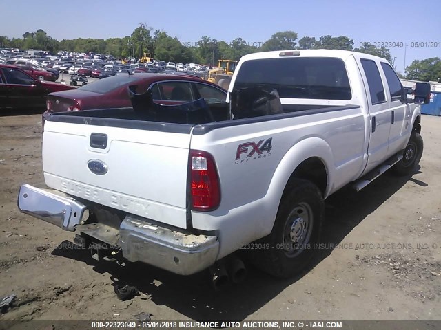 1FT7W2BT8BED03632 - 2011 FORD F250 SUPER DUTY WHITE photo 4