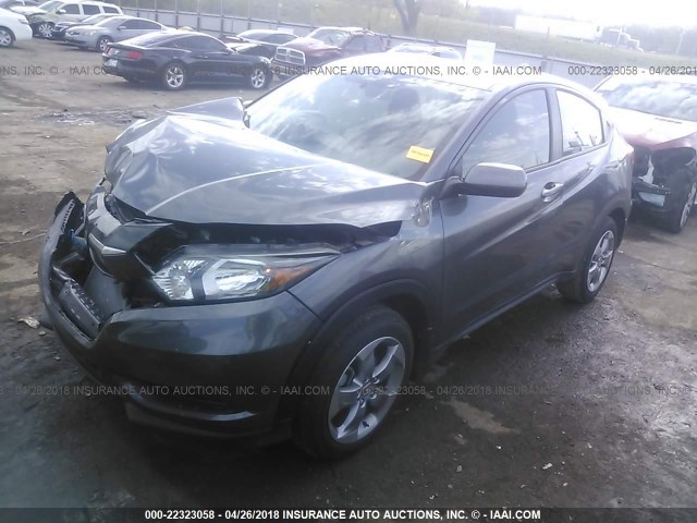 3CZRU6H33HG706202 - 2017 HONDA HR-V LX GRAY photo 2