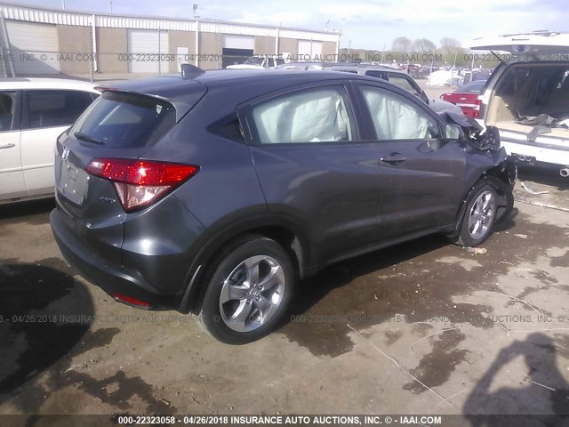 3CZRU6H33HG706202 - 2017 HONDA HR-V LX GRAY photo 4