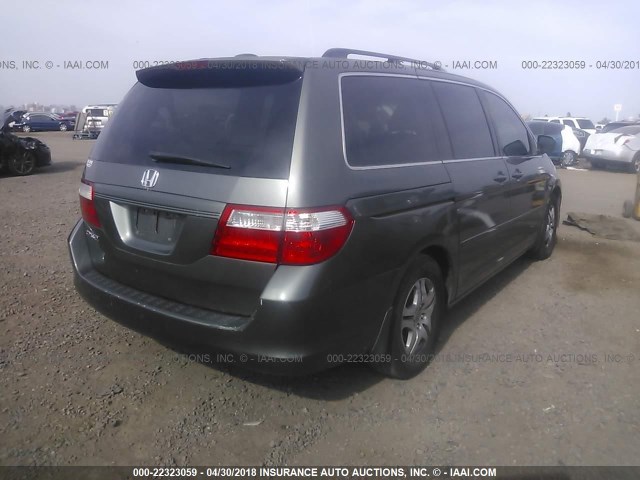 5FNRL38727B410571 - 2007 HONDA ODYSSEY EXL GRAY photo 4