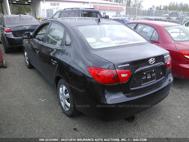 KMHDU46DX9U802032 - 2009 HYUNDAI ELANTRA GLS/SE BLACK photo 3