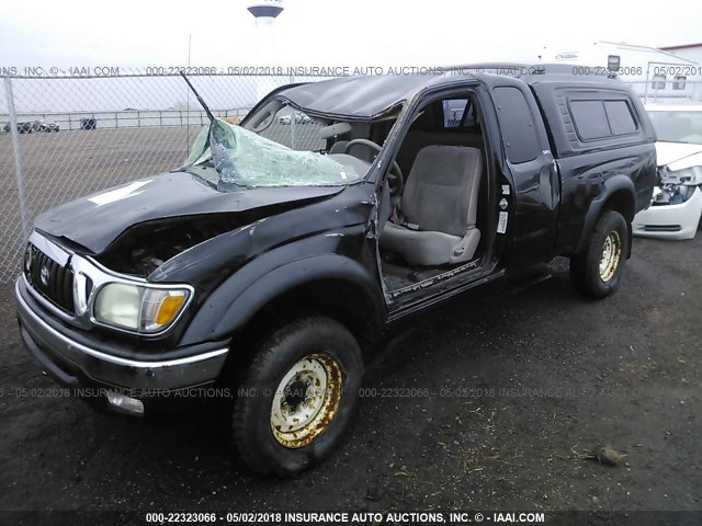 5TEWM72N11Z788790 - 2001 TOYOTA TACOMA XTRACAB BLACK photo 2