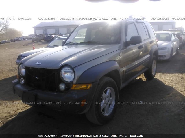 1J4GL48K66W206491 - 2006 JEEP LIBERTY SPORT Champagne photo 2