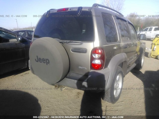 1J4GL48K66W206491 - 2006 JEEP LIBERTY SPORT 香槟色 照片 4