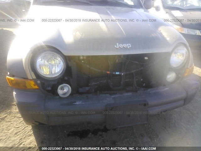 1J4GL48K66W206491 - 2006 JEEP LIBERTY SPORT 香槟色 照片 6