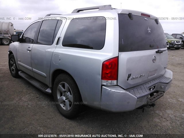 5N1AA08A15N736806 - 2005 NISSAN ARMADA SE/LE SILVER photo 3