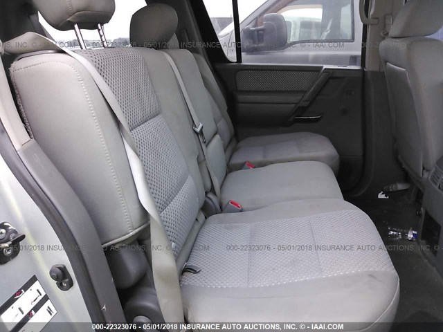 5N1AA08A15N736806 - 2005 NISSAN ARMADA SE/LE SILVER photo 8