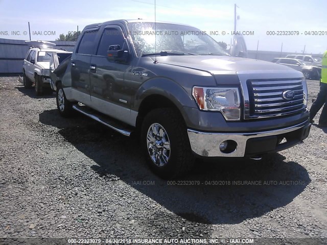 1FTFW1ET5BFC88311 - 2011 FORD F150 SUPERCREW GRAY photo 1