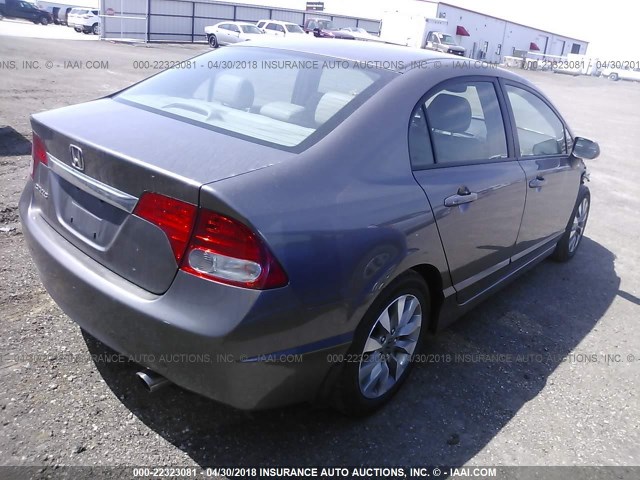 1HGFA16939L004947 - 2009 HONDA CIVIC EXL Boz foto 4