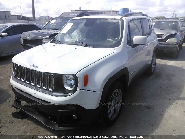 ZACCJABB7HPG26715 - 2017 JEEP RENEGADE LATITUDE WHITE photo 2