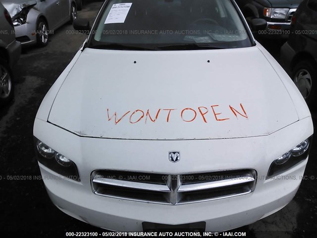 2B3KA33V29H628893 - 2009 DODGE CHARGER SXT WHITE photo 10