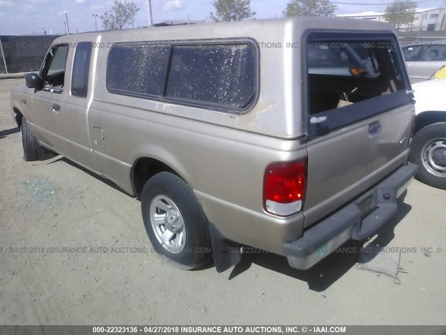 1FTYR14X7YPA43680 - 2000 FORD RANGER SUPER CAB BEIGE photo 3