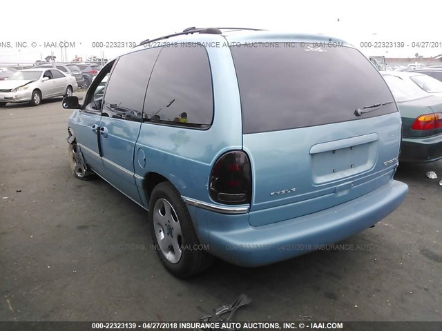 1C4GP55RXTB120606 - 1996 CHRYSLER TOWN & COUNTRY LX BLUE photo 3