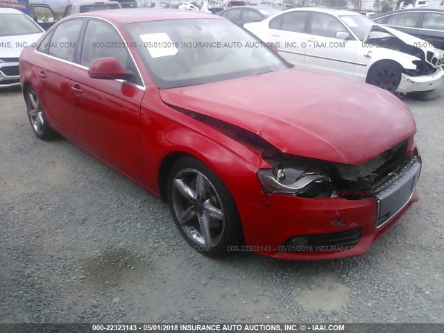 WAUMF78K59N011474 - 2009 AUDI A4 PRESTIGE RED photo 1