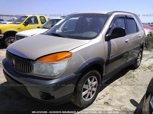 3G5DA03E32S551256 - 2002 BUICK RENDEZVOUS CX GOLD photo 2