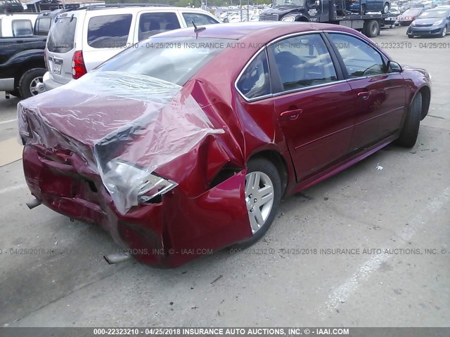 2G1WB5E30F1124442 - 2015 CHEVROLET IMPALA LIMITED LT RED photo 4