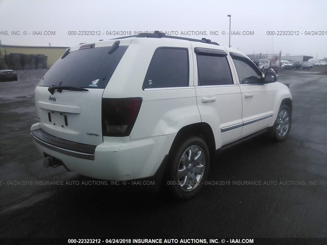 1J4HR58255C672437 - 2005 JEEP GRAND CHEROKEE LIMITED WHITE photo 4