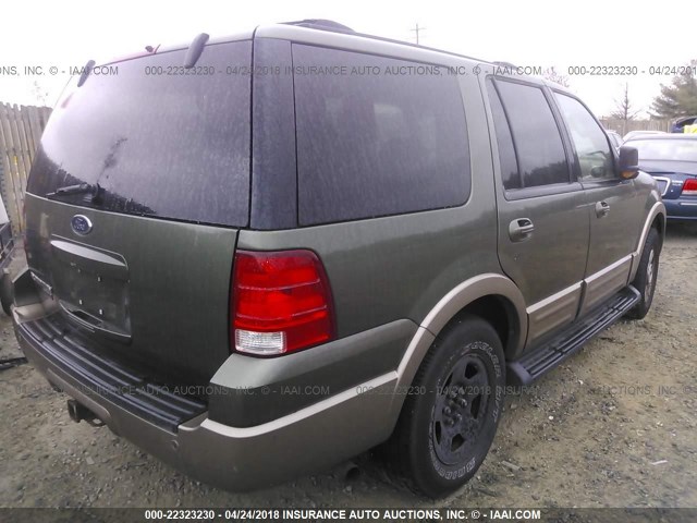 1FMEU17WX3LA65611 - 2003 FORD EXPEDITION EDDIE BAUER GREEN photo 4