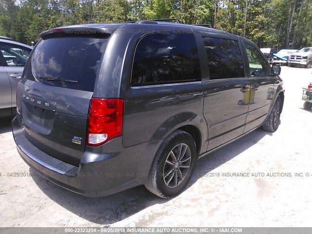 2C4RDGCG2HR750126 - 2017 DODGE GRAND CARAVAN SXT GRAY photo 4