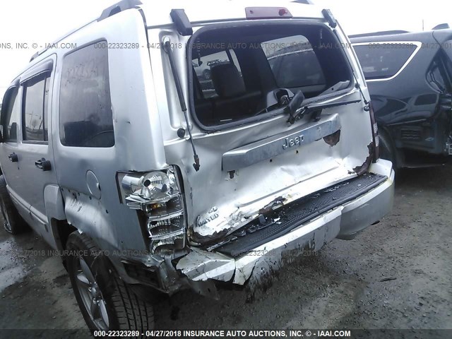 1J8GN58K49W513869 - 2009 JEEP LIBERTY LIMITED SILVER photo 6