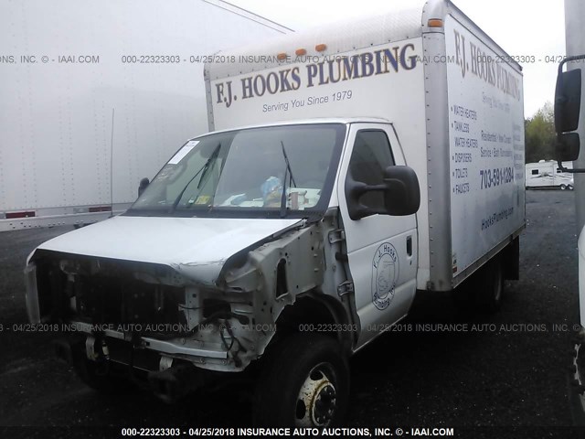 1FDWE35L88DA15748 - 2008 FORD ECONOLINE E350 SUPER DUTY CTWAY VAN WHITE photo 2