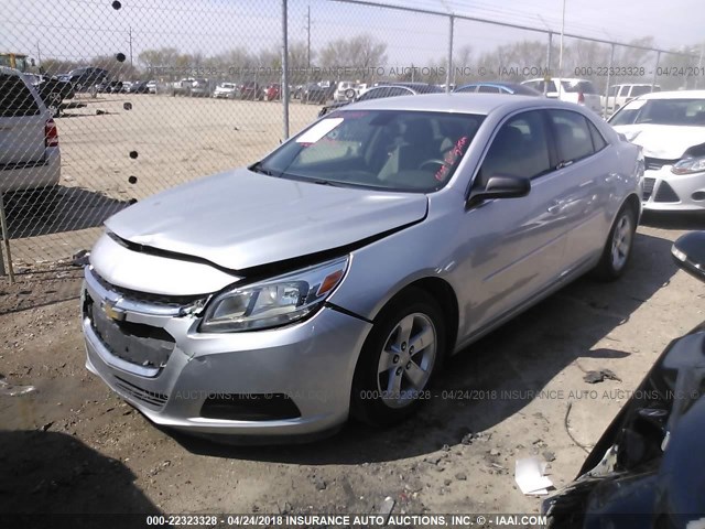 1G11B5SL9EF145537 - 2014 CHEVROLET MALIBU LS ვერცხლისფერი ფოტო 2
