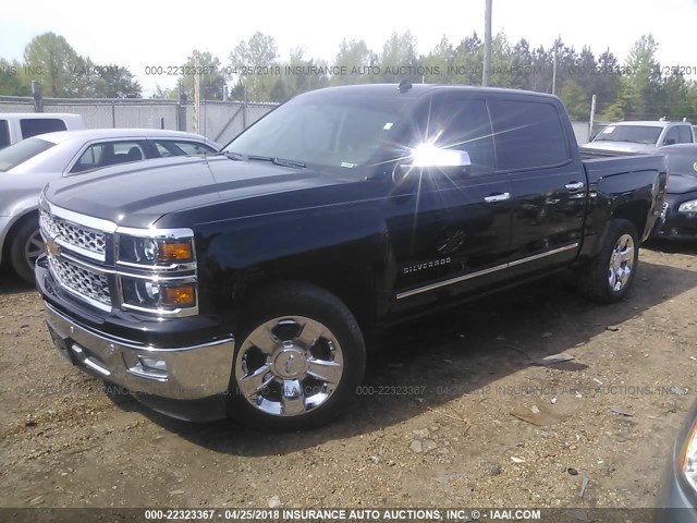 3GCPCSEC9EG366885 - 2014 CHEVROLET SILVERADO C1500 LTZ BLACK photo 2