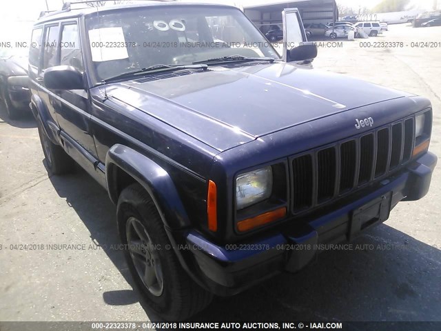 1J4FF68S7XL651226 - 1999 JEEP CHEROKEE SPORT/CLASSIC Dark Blue photo 1