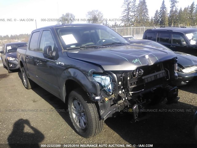 1FTEW1EB0JKD36788 - 2018 FORD F150 SUPERCREW GRAY photo 1