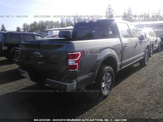 1FTEW1EB0JKD36788 - 2018 FORD F150 SUPERCREW GRAY photo 4