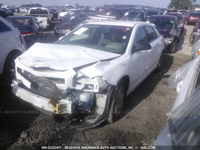 1G1ZB5EB5A4145482 - 2010 CHEVROLET MALIBU LS WHITE photo 2