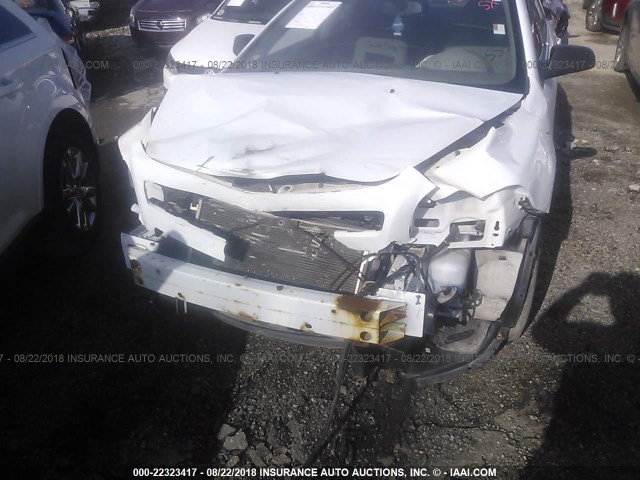1G1ZB5EB5A4145482 - 2010 CHEVROLET MALIBU LS WHITE photo 6