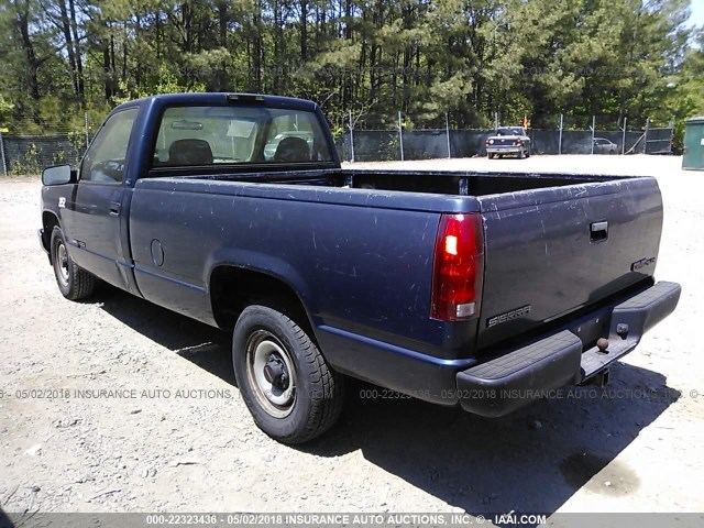 1GTFC24M9TZ530803 - 1996 GMC SIERRA C2500 BLUE photo 3