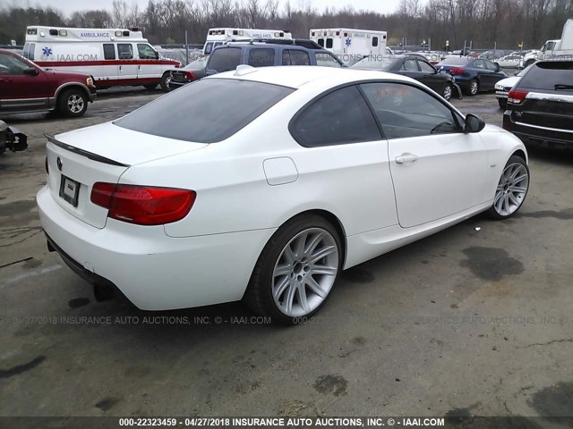 WBAKF9C56BE619479 - 2011 BMW 335 XI WHITE photo 4