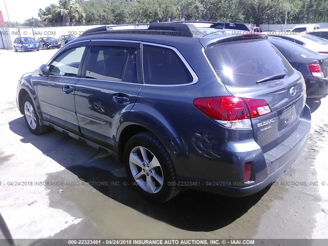 4S4BRCLCXE3223802 - 2014 SUBARU OUTBACK 2.5I LIMITED GRAY photo 3