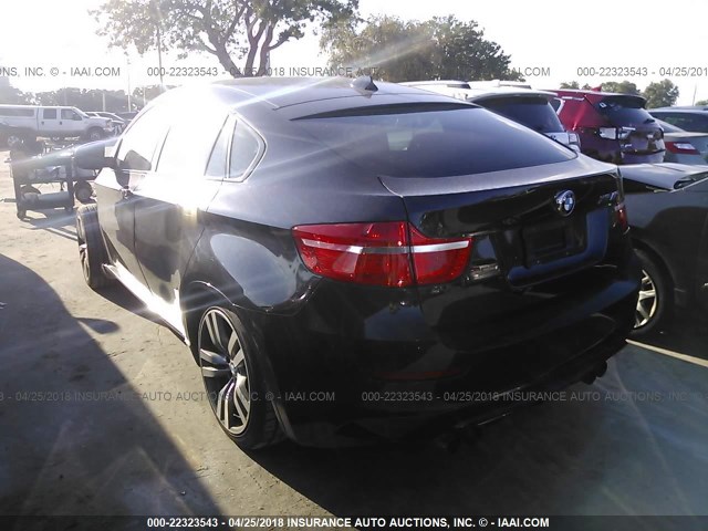 5YMGZ0C54CLK14527 - 2012 BMW X6 M BLACK photo 3