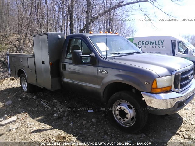 1FDXF46S72EB72606 - 2002 FORD F450 GRAY photo 1