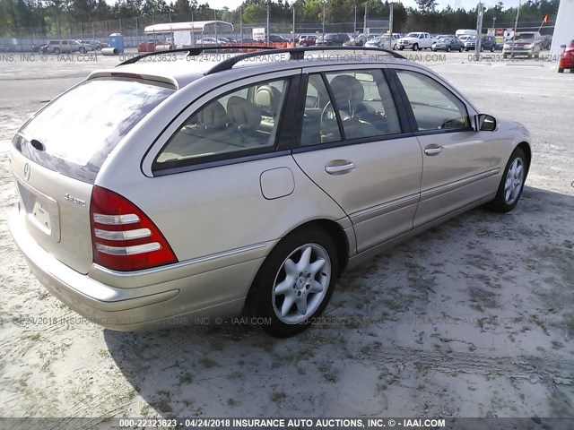 WDBRH84J24F437663 - 2004 MERCEDES-BENZ C 320 4MATIC GOLD photo 4