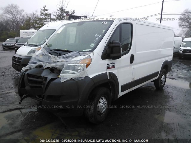 3C6TRVAG9HE553011 - 2017 RAM PROMASTER 1500 1500 STANDARD WHITE photo 2