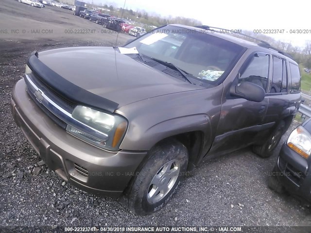 1GNDT13SX32347279 - 2003 CHEVROLET TRAILBLAZER  TAN photo 2