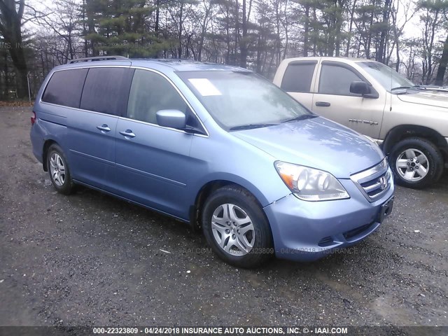 5FNRL38745B060079 - 2005 HONDA ODYSSEY EXL BLUE photo 1