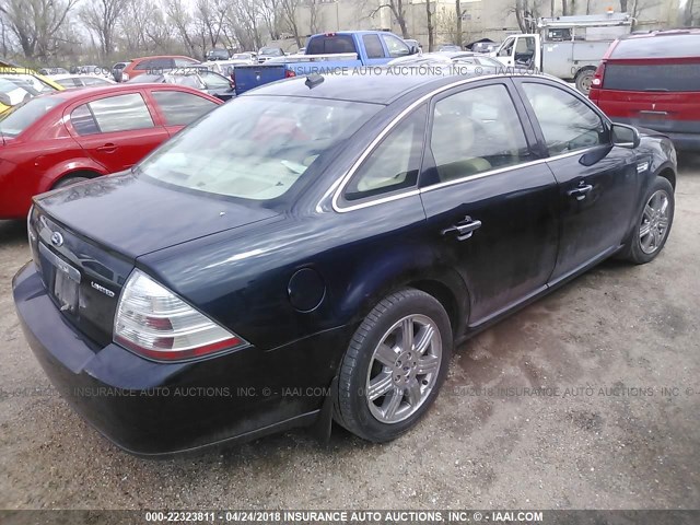 1FAHP25W08G157057 - 2008 FORD TAURUS LIMITED BLUE photo 4