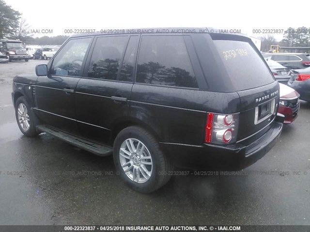 SALME1D41BA344920 - 2011 LAND ROVER RANGE ROVER HSE BLACK photo 3