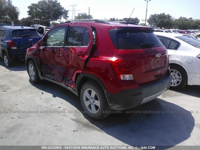 KL7CJLSB4FB193631 - 2015 CHEVROLET TRAX 1LT RED photo 3