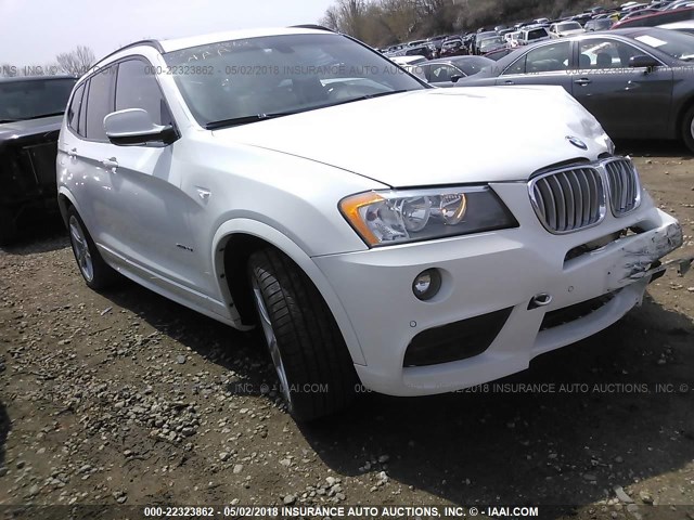 5UXWX9C51E0D10037 - 2014 BMW X3 XDRIVE28I WHITE photo 1