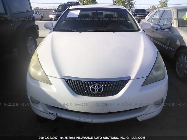 4T1CE38P84U943720 - 2004 TOYOTA CAMRY SOLARA SE/SLE WHITE photo 6