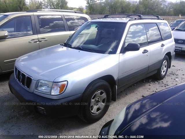 JF1SF63582G723211 - 2002 SUBARU FORESTER L SILVER photo 2