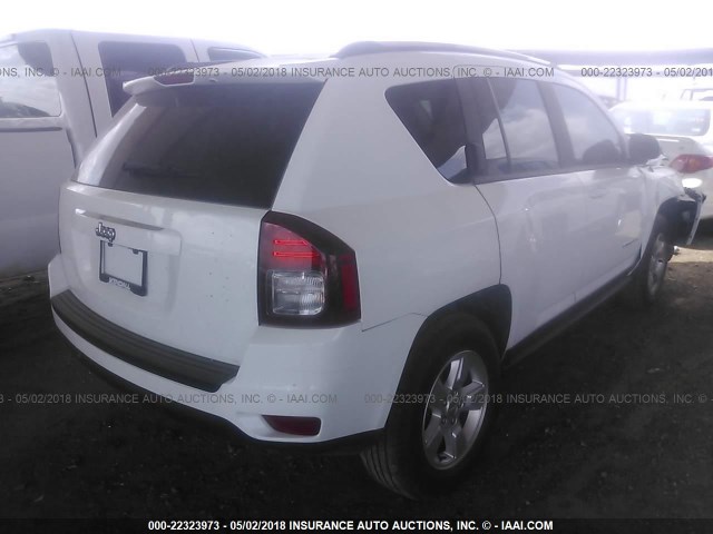 1C4NJCBA1ED507659 - 2014 JEEP COMPASS SPORT WHITE photo 4